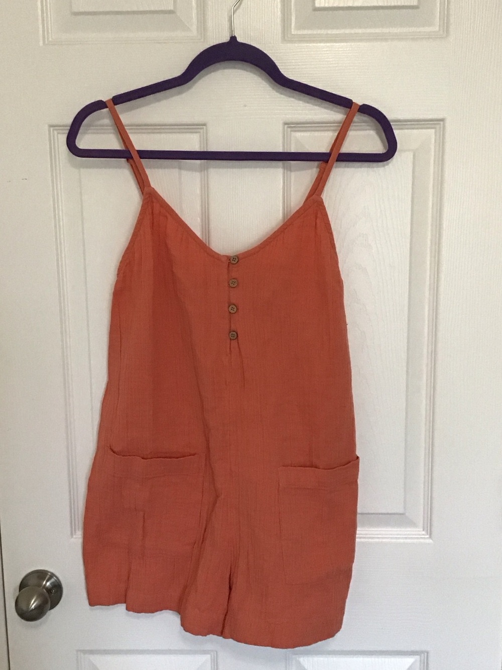 Roxy Orange Sleeveless Romper Size S NWT